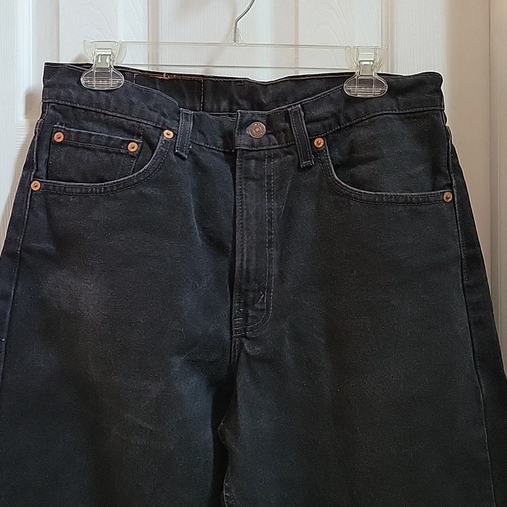 LEVIS Black Vintage 550 Relaxed Jeans - Picture 2 of 12